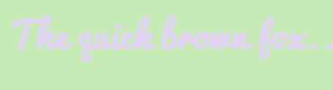 Image with Font Color E7CFFF and Background Color C6EBB7